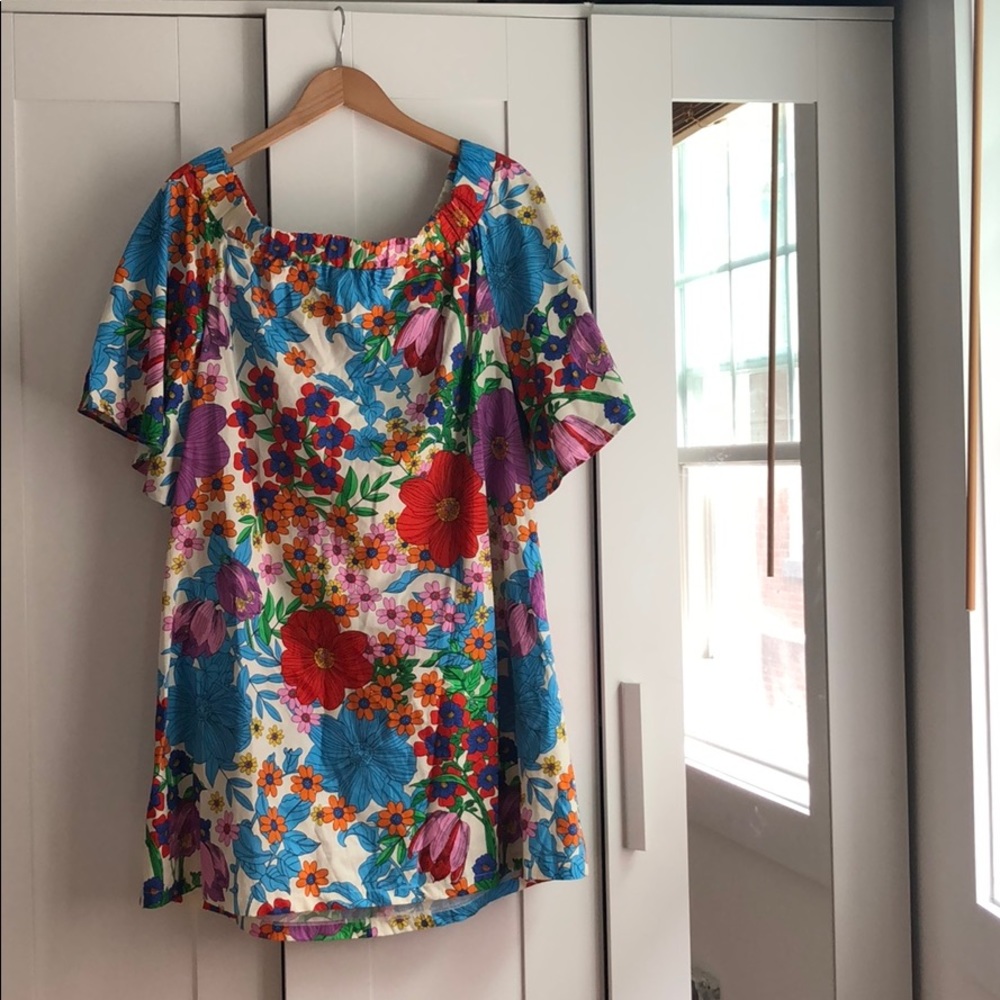 Floral Printed Off-Shoulder Summer Dress